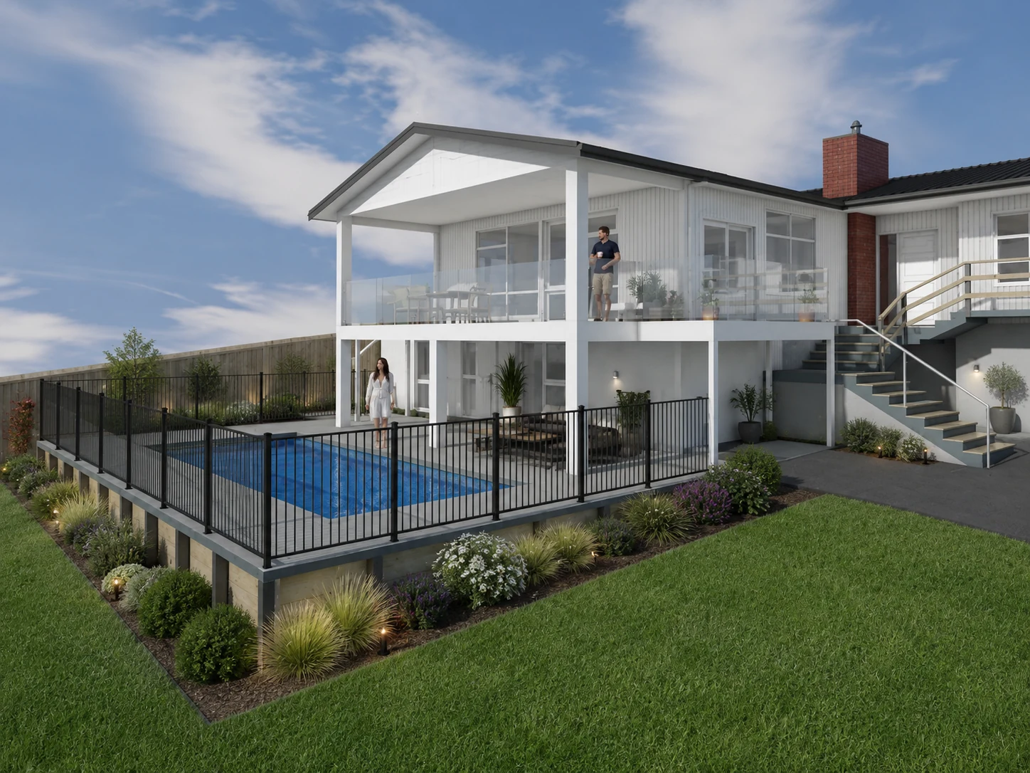 Deck addition at Chatsworth Road, Silverstream
