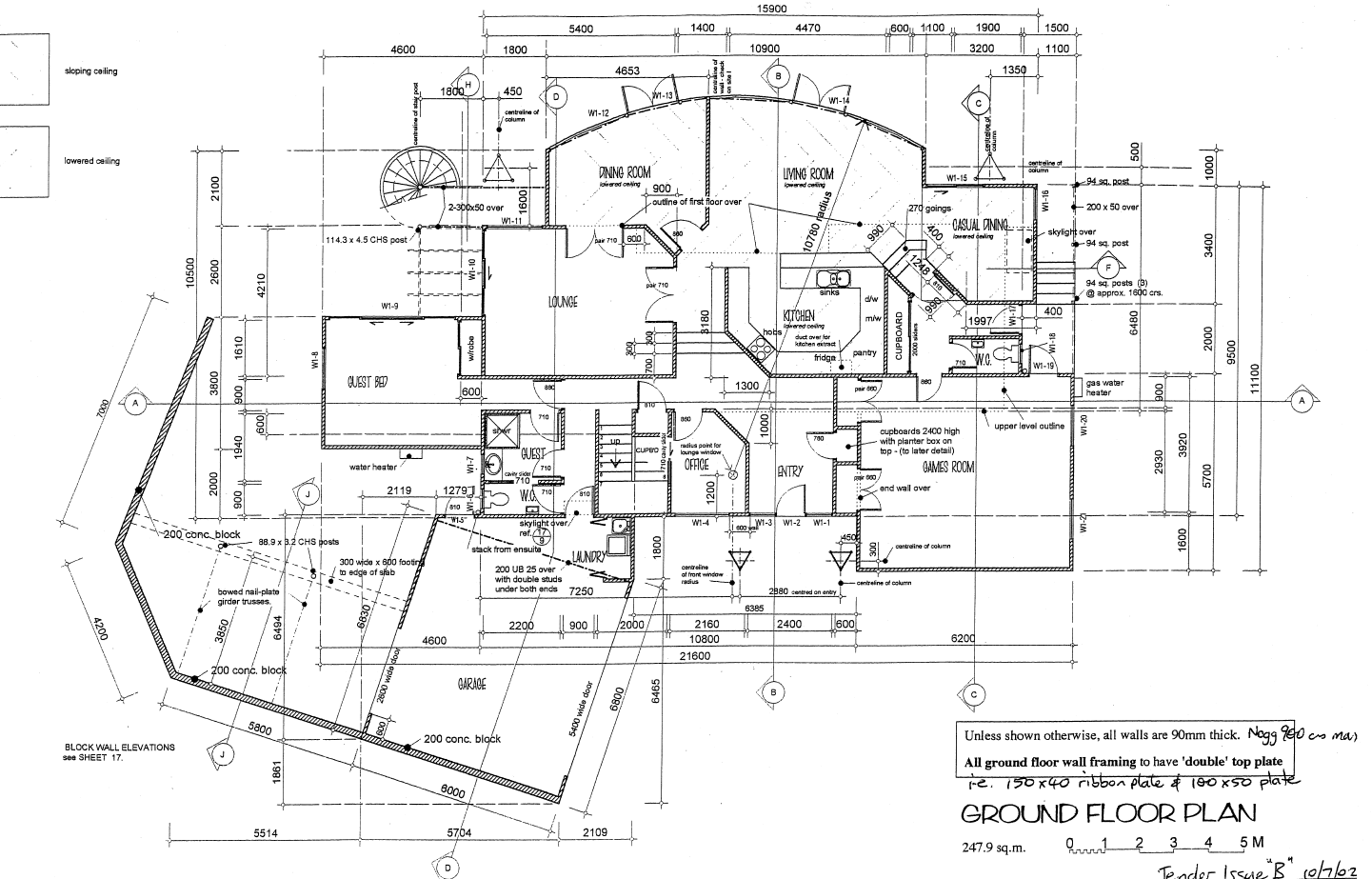 Ground floor level plan for Taylor House, Whitby